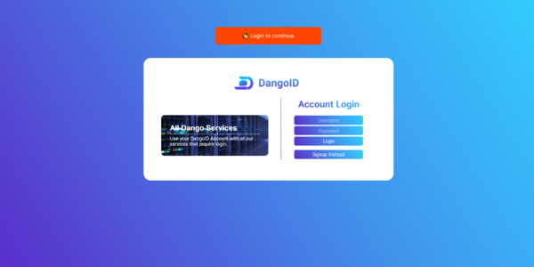 DangoID Login/Signup